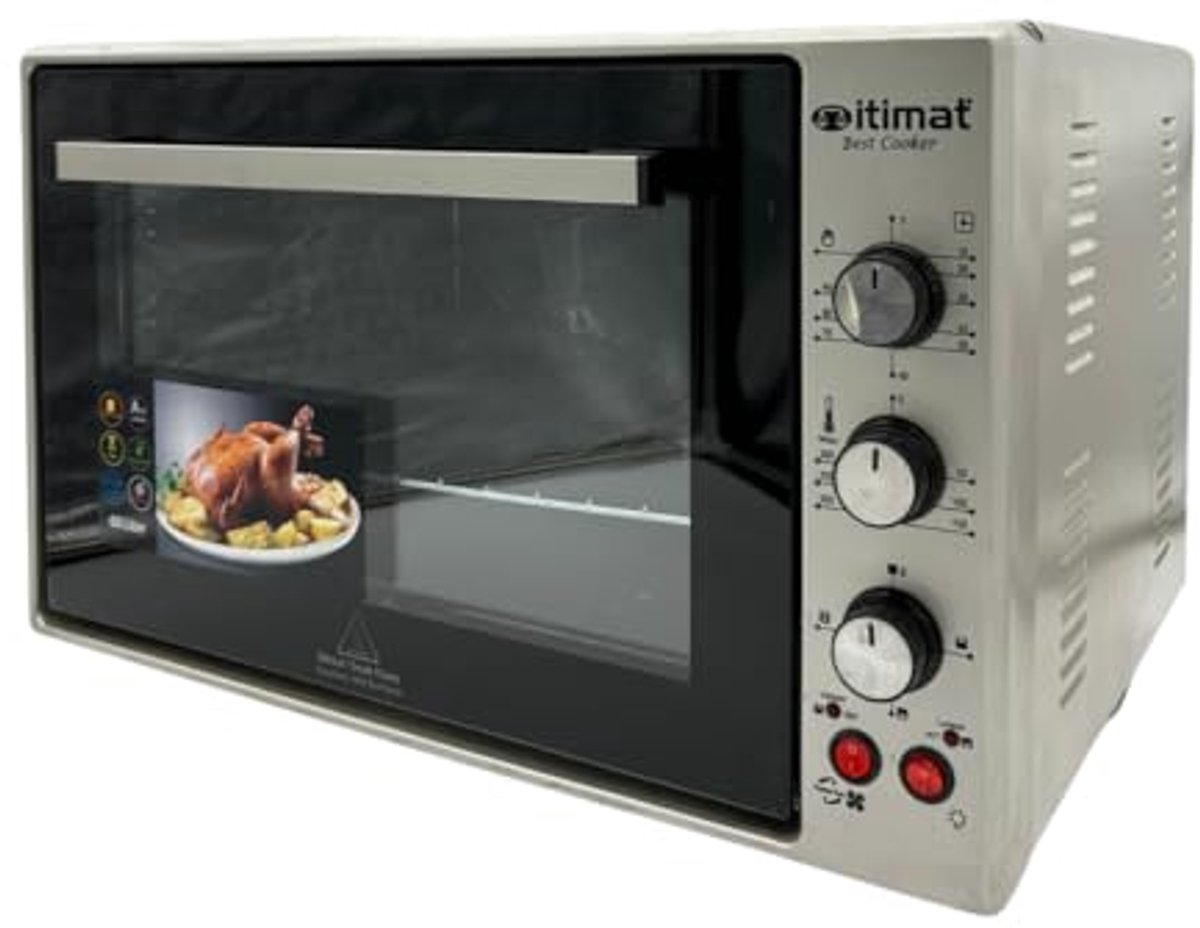 Vrijstaande Oven 60 Liter 1837 Watt Hetelucht - Perfect voor Thuis