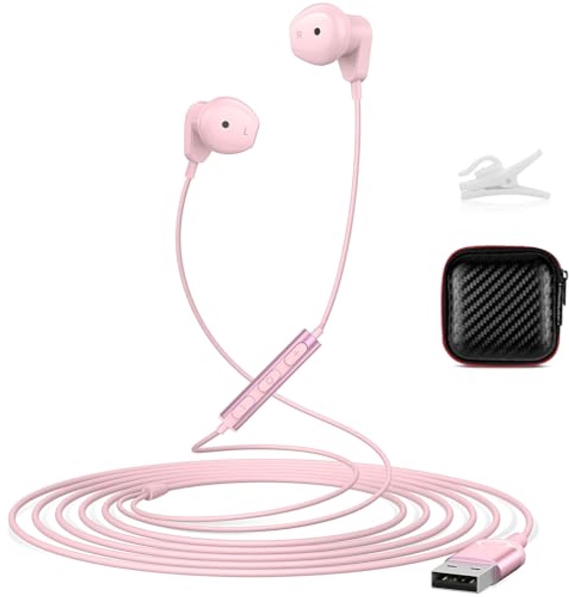 Gaming headset met microfoon voor laptop, Mac, PS5 en PS4 - Bekabelde hoofdtelefoon met volumeregeling