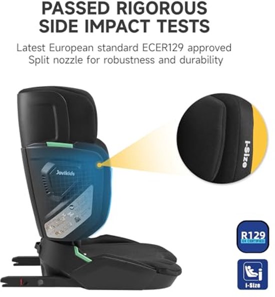 Opvouwbare Kinderstoel met ISOFIX voor Kinderen 3-12 Jaar - Veilig en Comfortabel Reisstoeltje — afbeelding 3