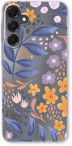 Fleurs aux feuilles bleues