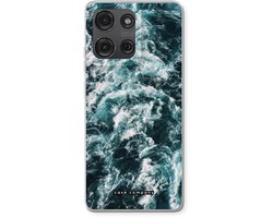 Case Company® - Hoesje geschikt voor Motorola Moto G75 hoesje - Zee golf - Soft Cover Telefoonhoesje - Bescherming aan alle Kanten en Schermrand