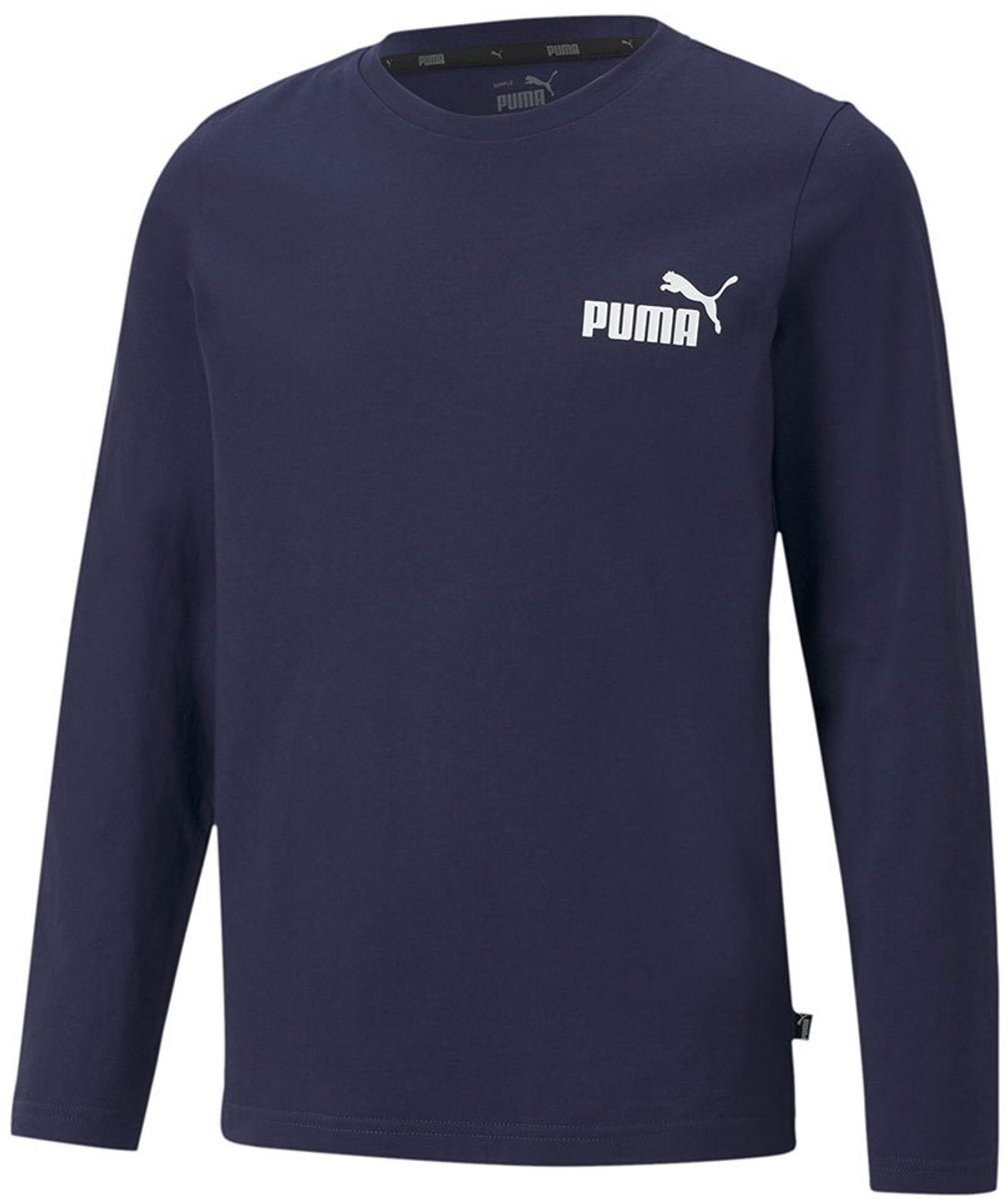 Puma Ess No. 1 Logo T-shirt Met Lange Mouwen 5-6 Years Jongens Meisjes Peacoat