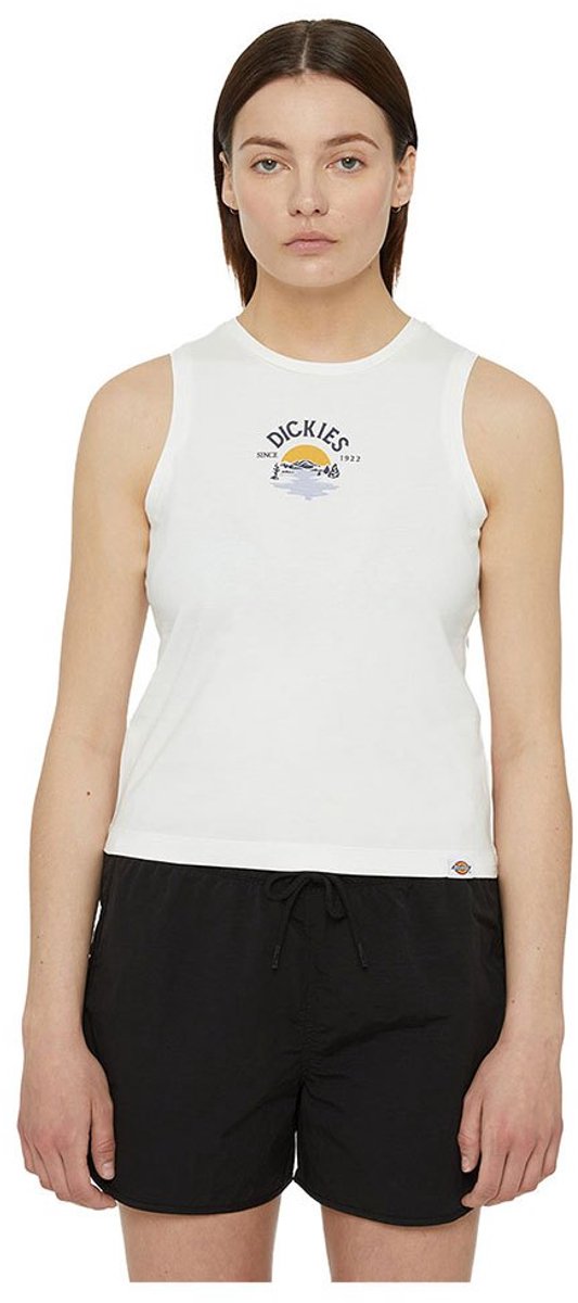 Dickies Onley Mouwloos T-shirt S Vrouw Wit
