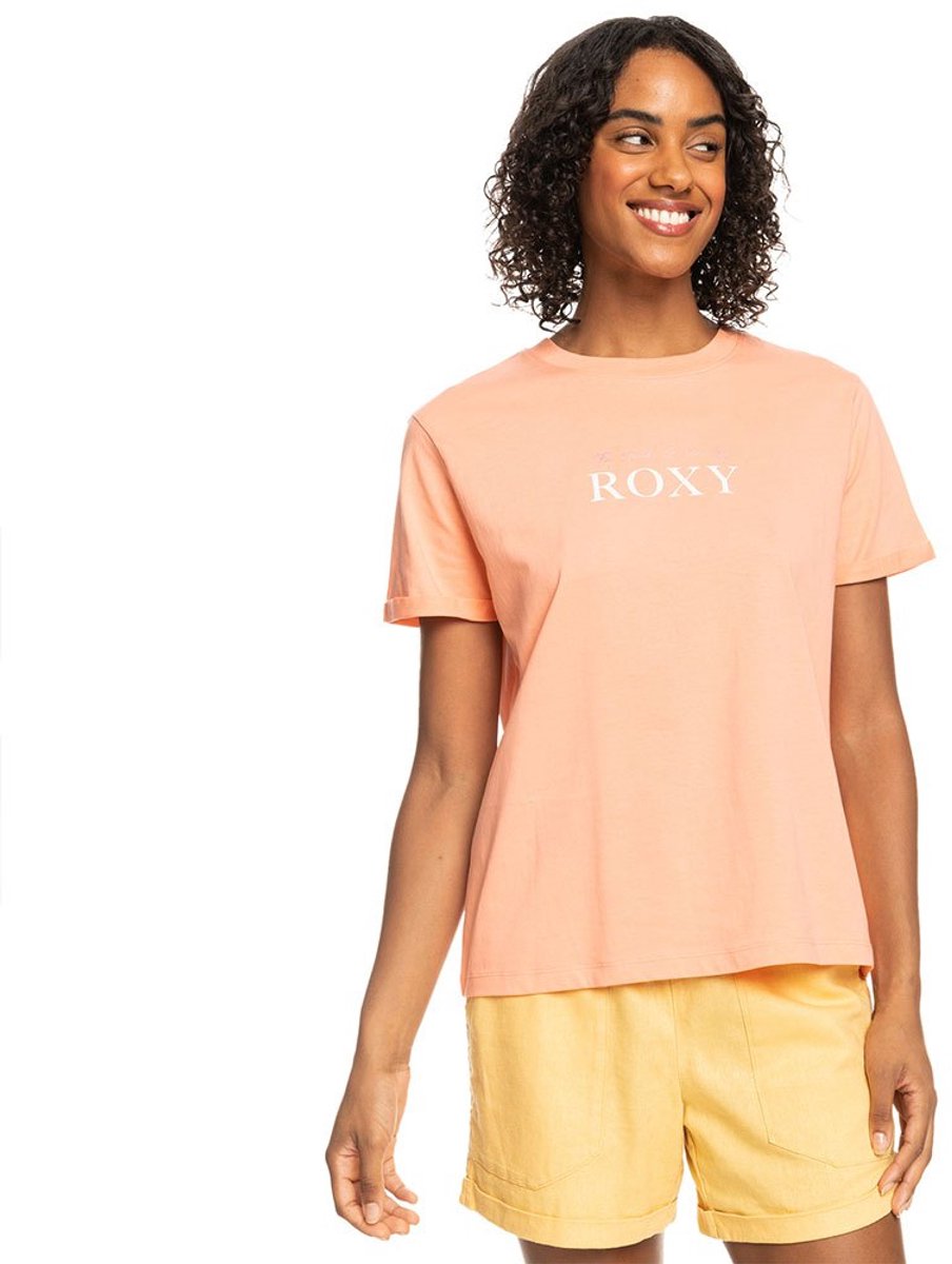 Roxy Noon Ocean T-shirt Met Korte Mouwen M Vrouw Papaya Punch
