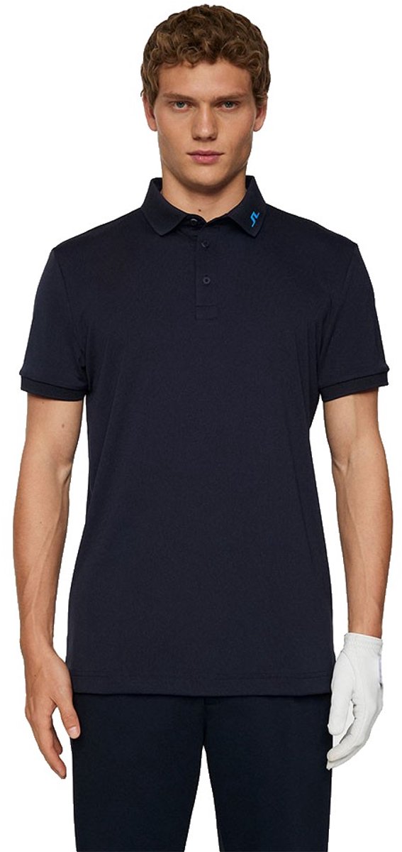 J.lindeberg Kv Korte Mouw Poloshirt Blauw S Man