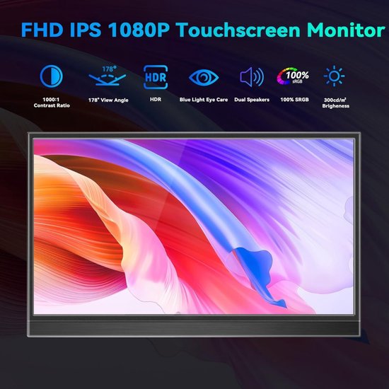 Écran Tactile ASUS ZenScreen Touch MB16AHT 15.6 Full HD IPS / 60 Hz / Noir