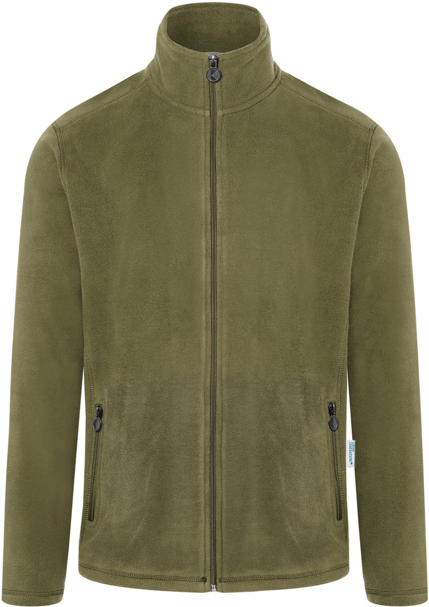 Karlowsky Men´s Workwear Fleece Jacket Warm-Up KY153 Moss ca. Pantone 7764C Groen