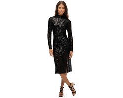 Superdry Open Back Midi-jurk Met Lange Mouwen Zwart S Vrouw