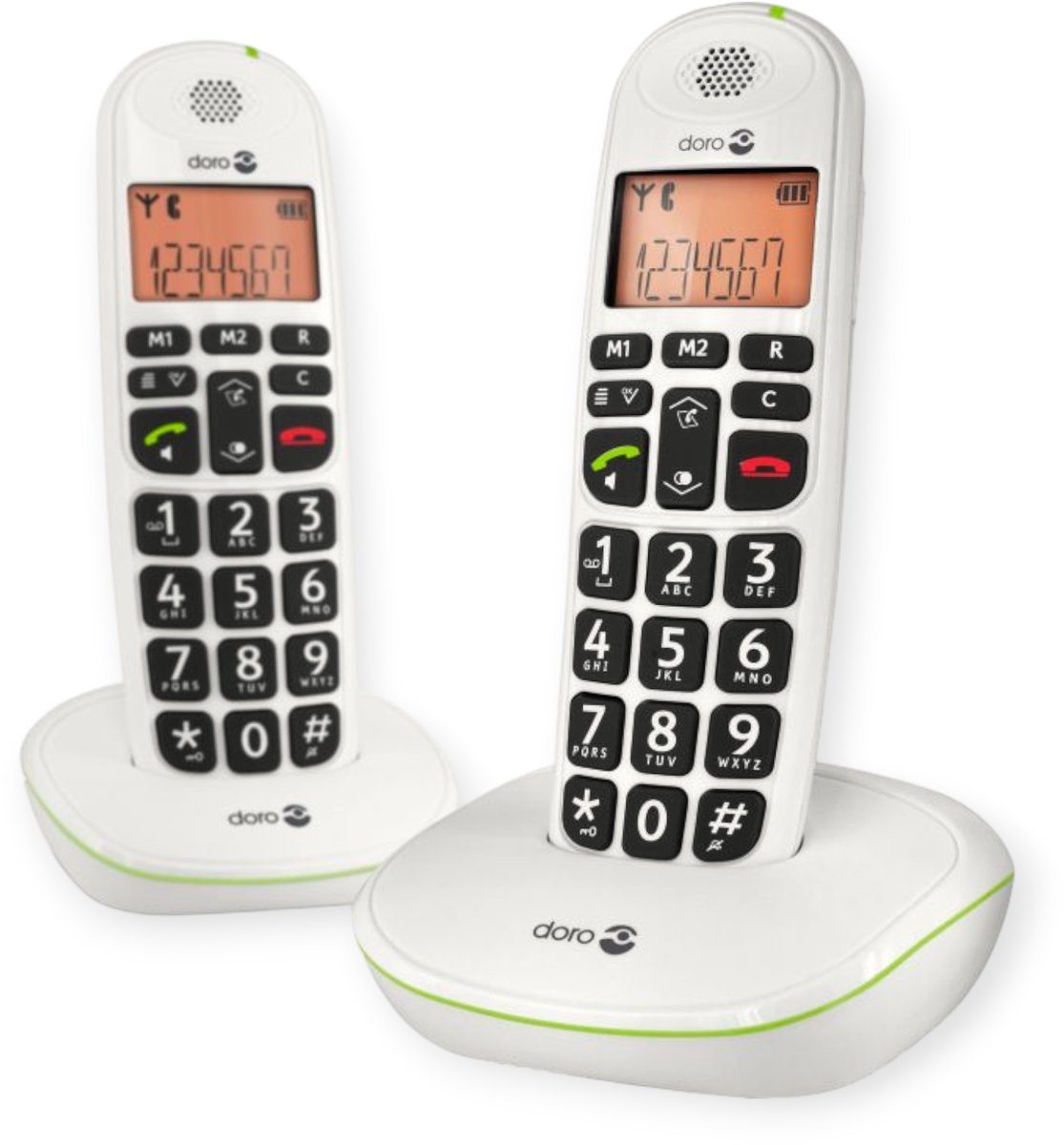Doro PhoneEasy 100W - Duo DECT telefoon - Wit