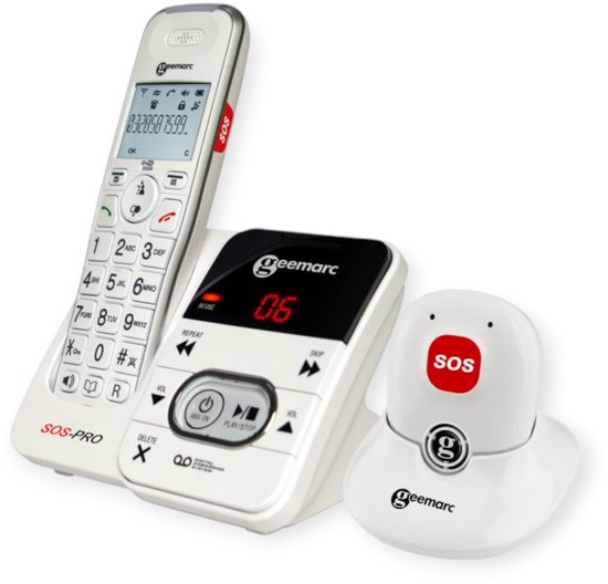 GEEMARC AmpliDECT 295 SOS Pro draadloze telefoon met 30 dB GELUIDSVERSTERKING voor SLECHTHORENDEN. Met ALARM Pendant en  foto 2