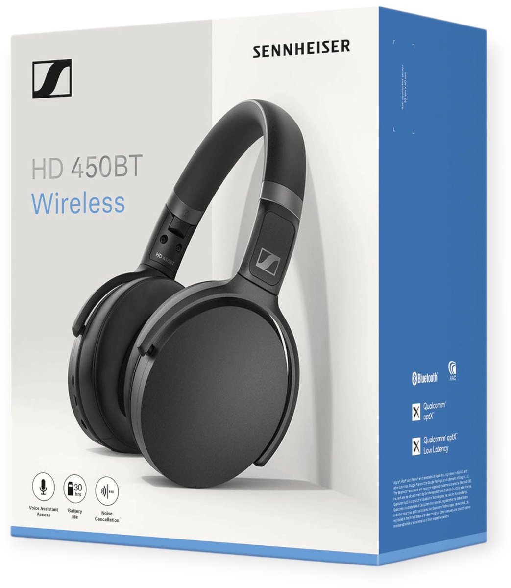 Sennheiser HD 450BT - Draadloze over-ear koptelefoon met Noise Cancelling - Zwart