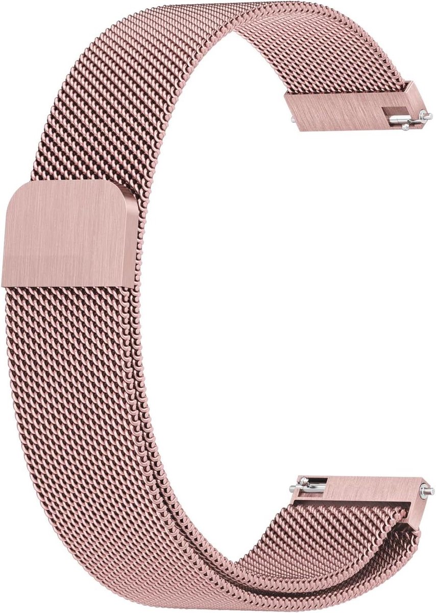 Allecto plus - Roestvrij stalen mesh horlogeband met magneetsluiting voor dames en heren - 18mm-19mm-20mm-22mm - Smartwatch reserveband met snelsluiting