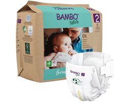 Bambo Nature Luiers Maat 2 S (3-6 kg) - 2 x 30 stuks - Voordeelverpakking