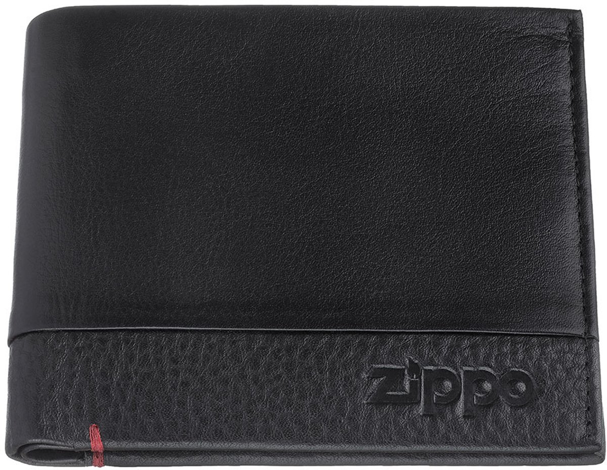 ZIPPO Kleine tasjes zwarte portemonnee van nappaleer