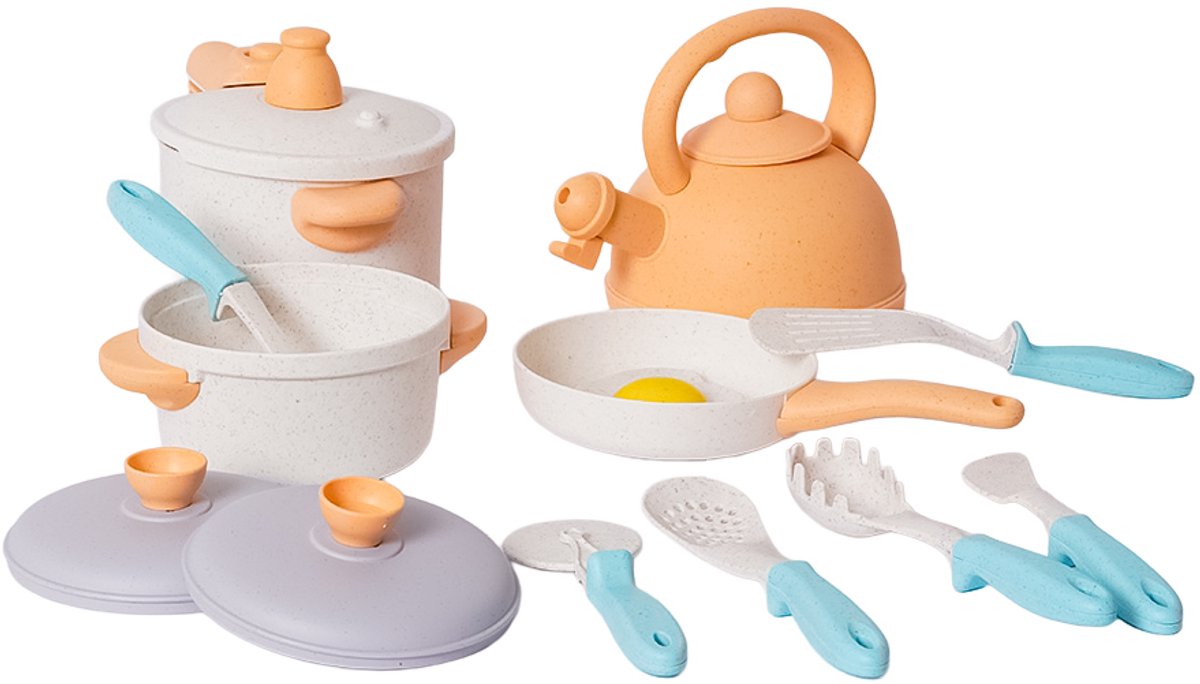 Speelgoedtopdeals - BIOplastic Keukenset - 12-delig – Educatief Speelgoed