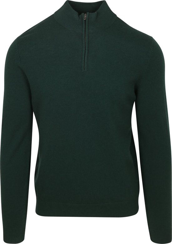 Pull demi Zip Steppin' Out en laine mérinos Vert Caccia - Taille XL - Homme - Pulls