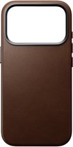 Étui en cuir traditionnel Nomad iPhone 17 Pro – Compatible MagSafe – Anneau d'appareil photo surélevé en aluminium – Fabriqué avec 50 % de polycarbonate recyclé – Marron