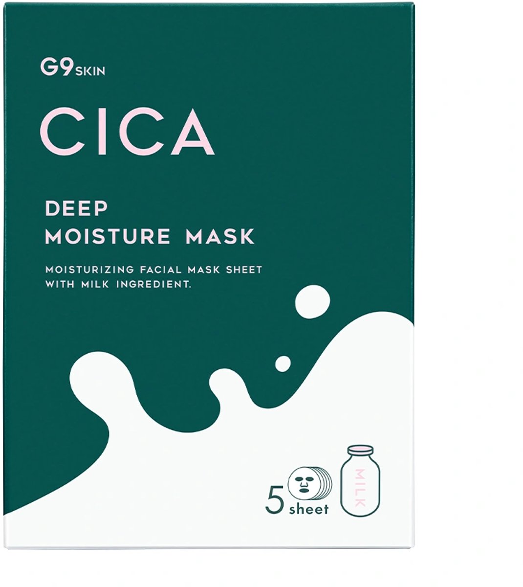 G9SKIN Cica Deep Moisture Mask / hydraterend bladmasker voor het gezicht 5 st.