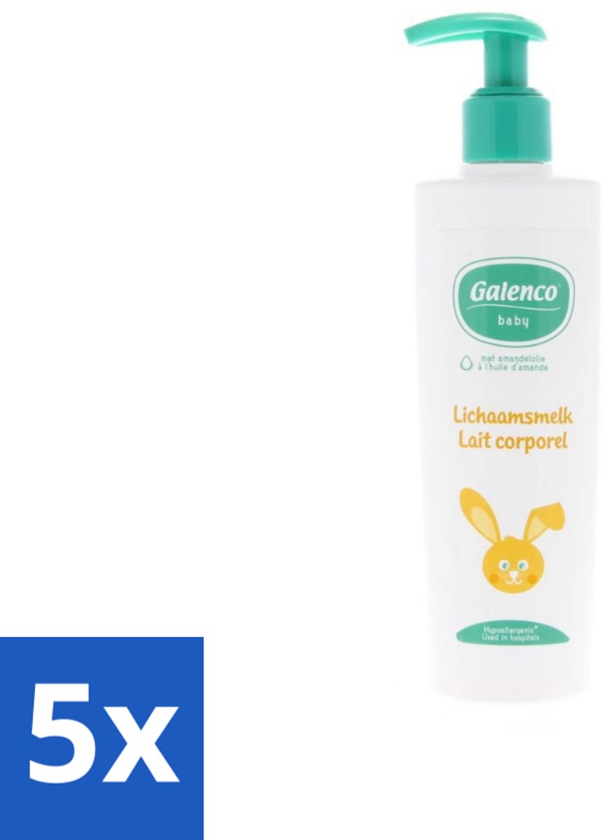 Image of 5 x Galenco - Babyverzorging - Lichaamsmelk - Gevoelige Huid - 200 ml - Panthenol - Hydrateren - Verzachten - Babyproducten