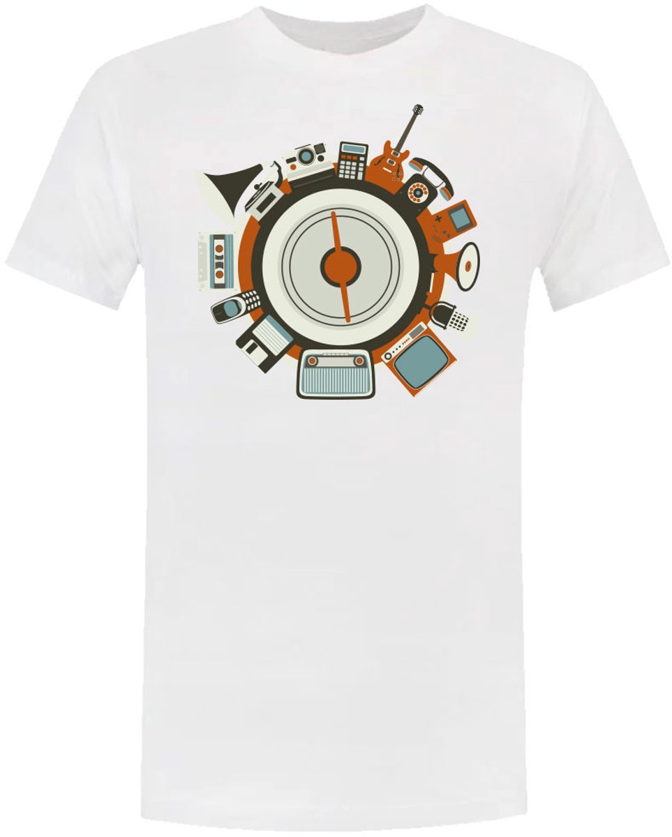Retro Music Heren T-shirt - muziek - speaker - dj - vintage - oldschool - shirt