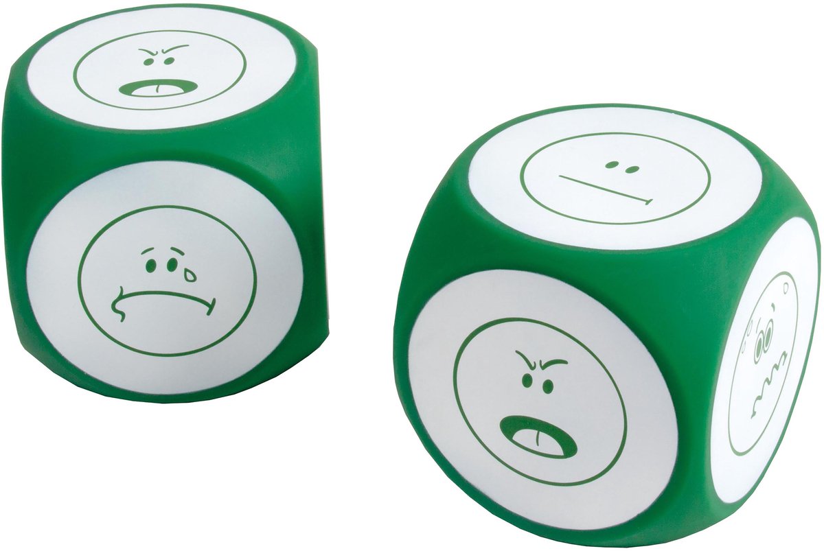 Emotie dobbelsteen | 10cm | kunststof | Educo | Educatief