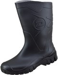 Zwarte Dunlop kuitlaars met profiel, Dunlop logo en textuur aan de bovenkant.