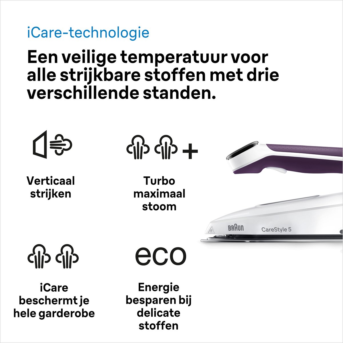 Braun CareStyle 5 IS5247VI - Stoomgenerator - Lichtgewicht Strijkijzer - Groot Waterreservoir - Violet — afbeelding 2