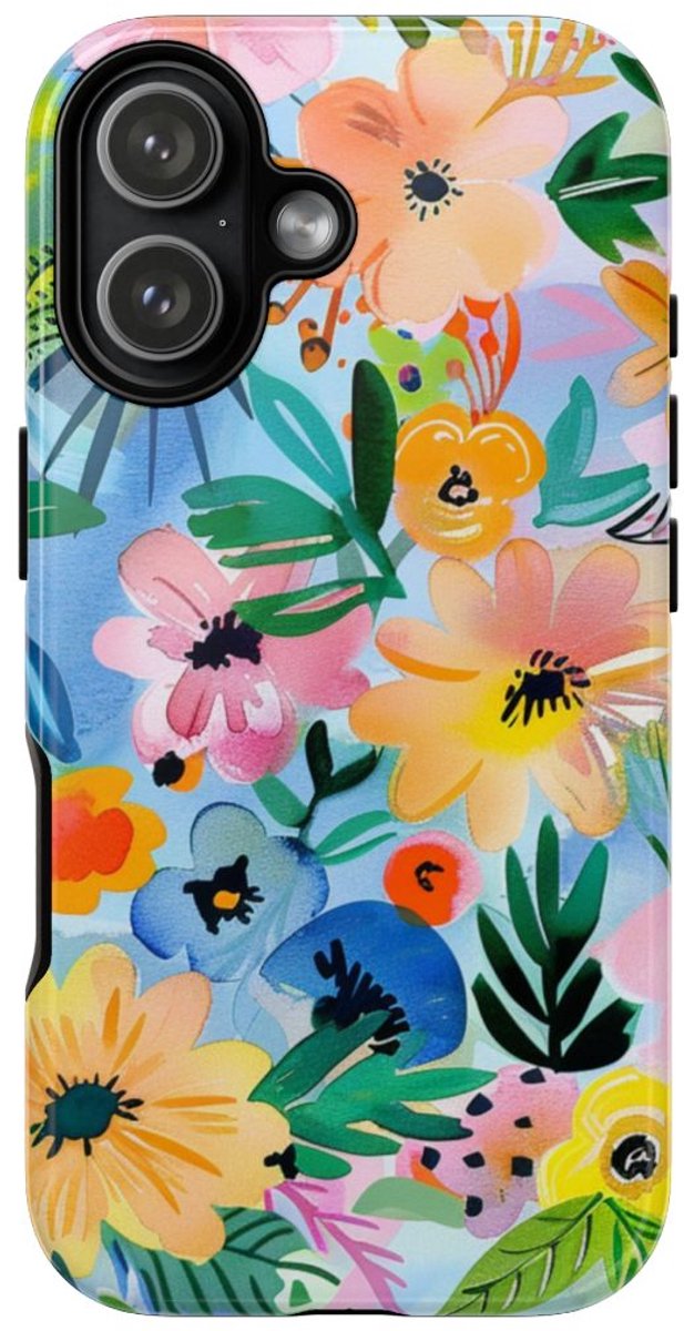 Aquarel Bloemenpatroon – Telefoonhoesje Geschikt voor iPhone 17
