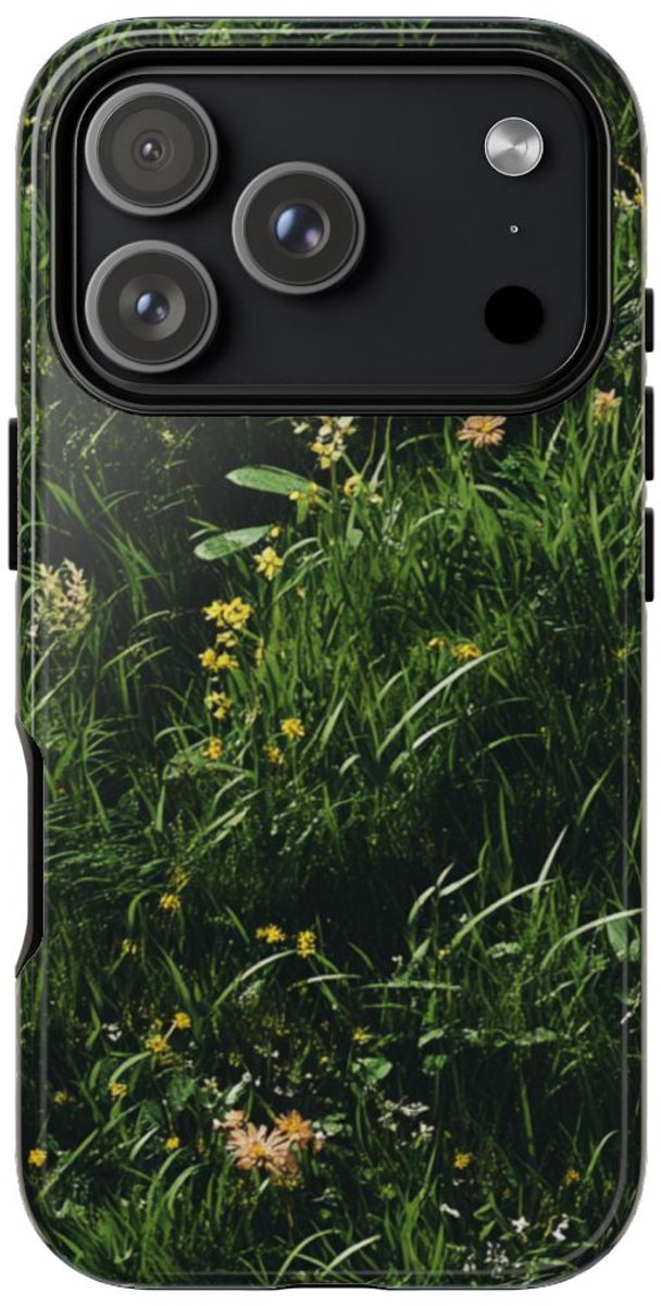 Bloemenweide in Detail – Telefoonhoesje Geschikt voor iPhone 17 Pro