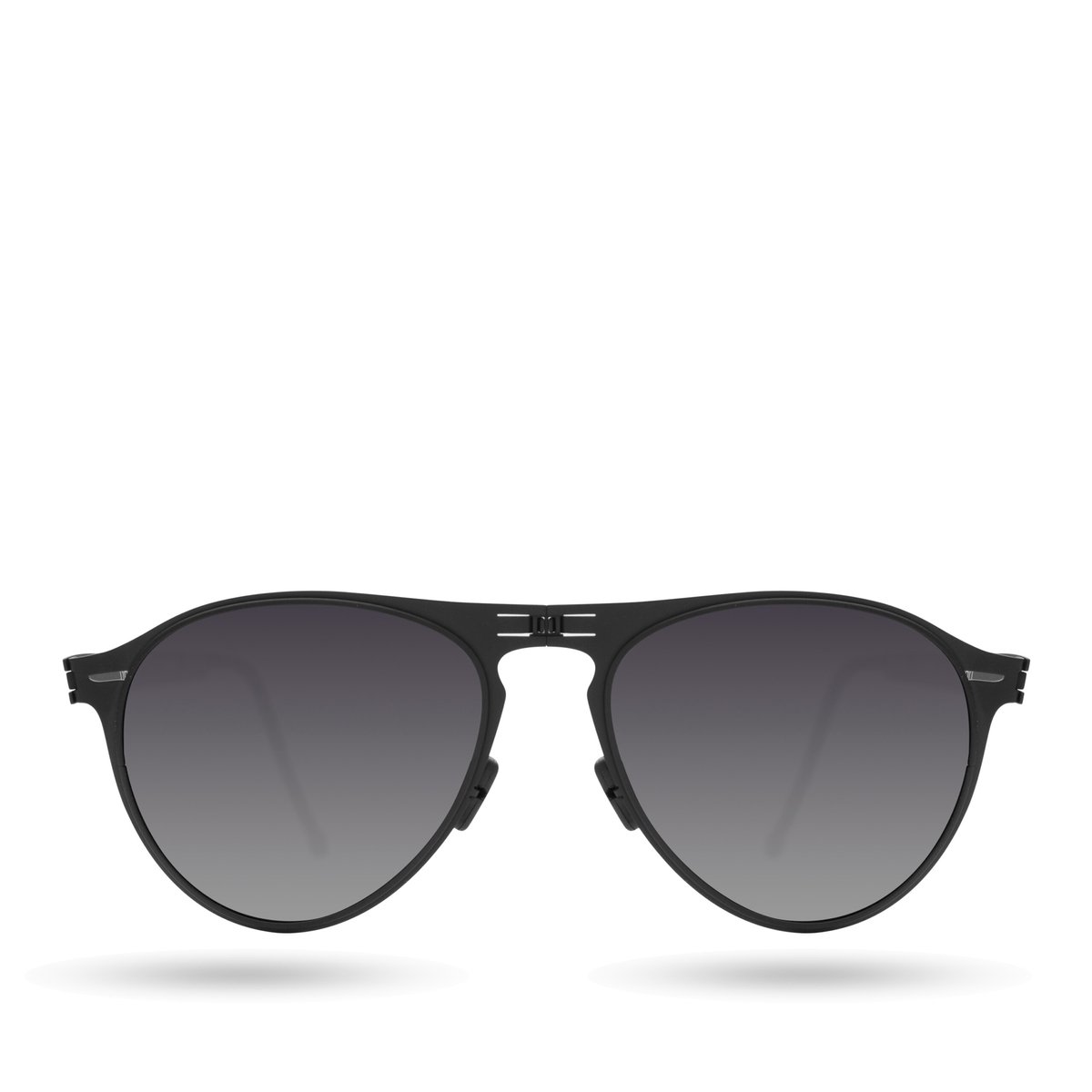 ROAV EARHART - Opvouwbare zonnebril – Polariserend UV400 - Matte Black - Grey Gradient glazen