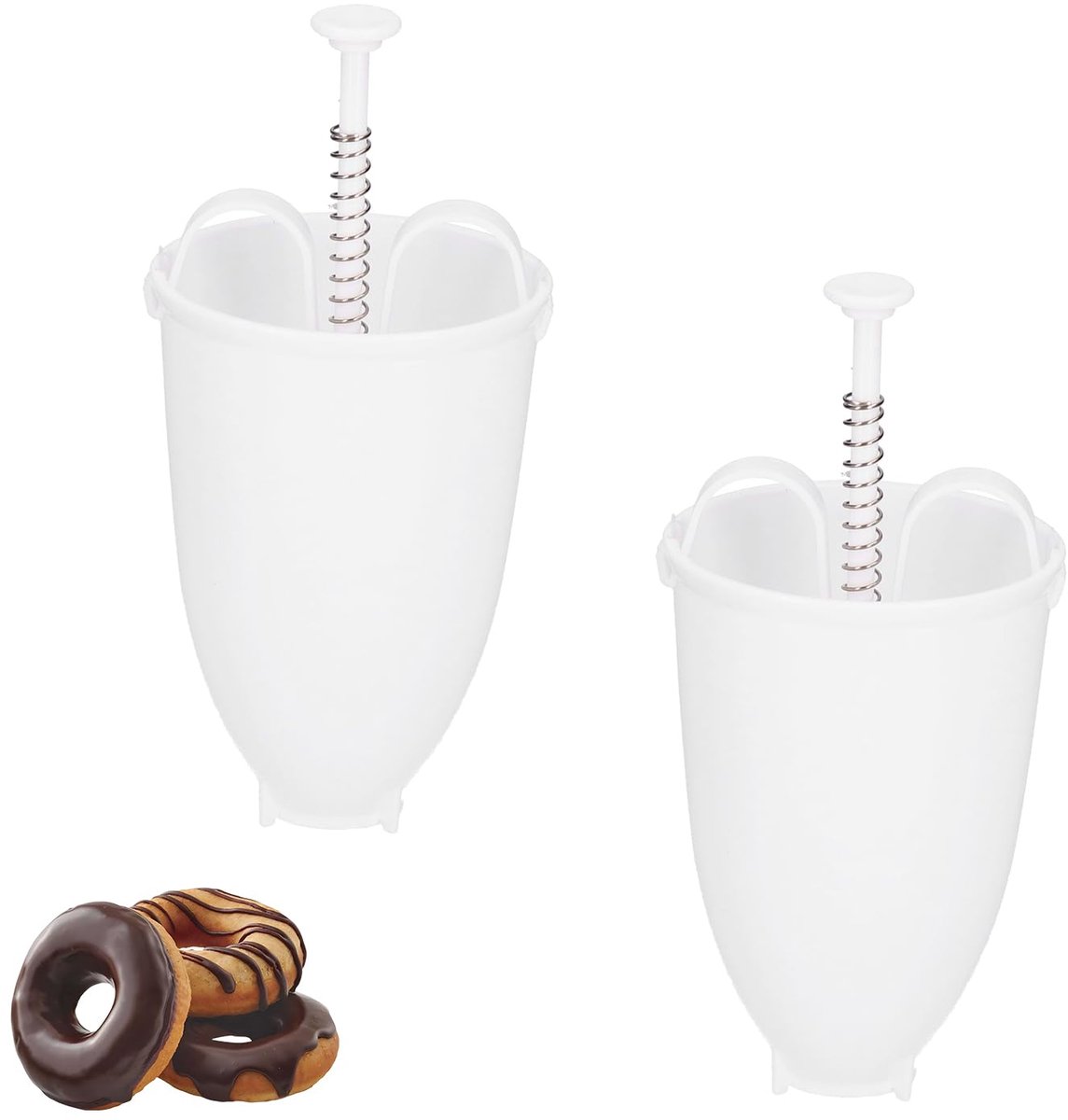 Donutmaker, 2 stuks Donutdispenser Donutmaker Donutbeslagdispenser Donutmaakset Donutmaker voor thuis bakken in de keuken