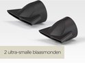 Twee zwarte, ultra-smalle blaasmonden voor een BaByliss föhn.