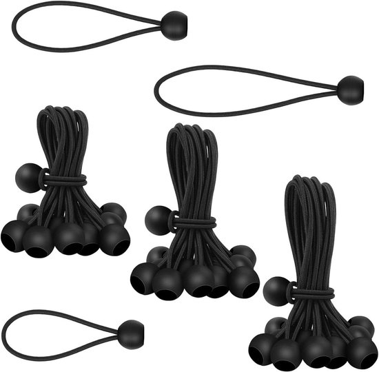 GOYADA 75 stuks elastische rubberen spanners met bal, elastische zandbak voor dekzeilen, zeilen, posters, camping, gordijnen voor verlengharnas, 120 mm GOYADA 75 stuks elastische rubberen spanners met bal, elastische zandbak voor dekzeilen, zeilen, posters, camping, gordijnen voor verlengharnas, 120 mm