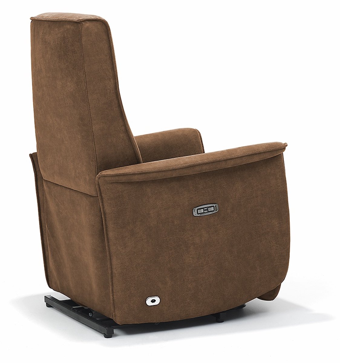 Relaxfauteuil Jens – Microleder – Sta-op stoel - Elektrisch Verstelbaar – Met accu – 2 Motoren – Luxe Comfortstoel – Cognac – foto 5