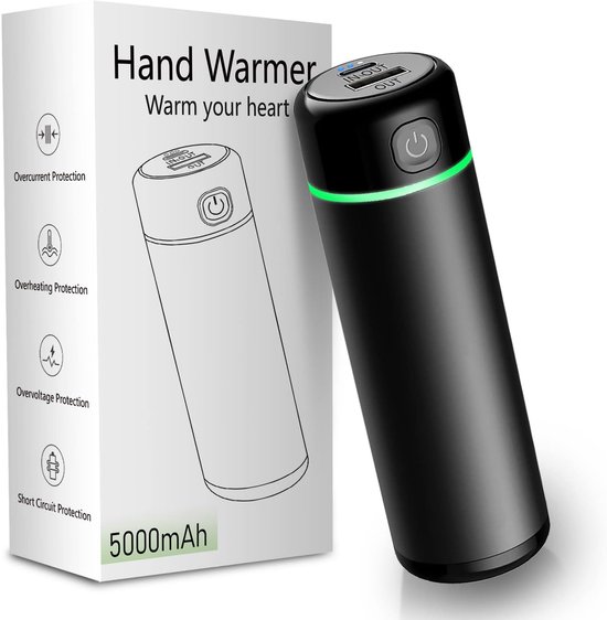 Verwarmde Handwarmer Mof, Veilige Oplaadbare Handwarmer USB Oplaadbare Zachte Pluche Afwerking Huidvriendelijk voor de Herfst (Gary