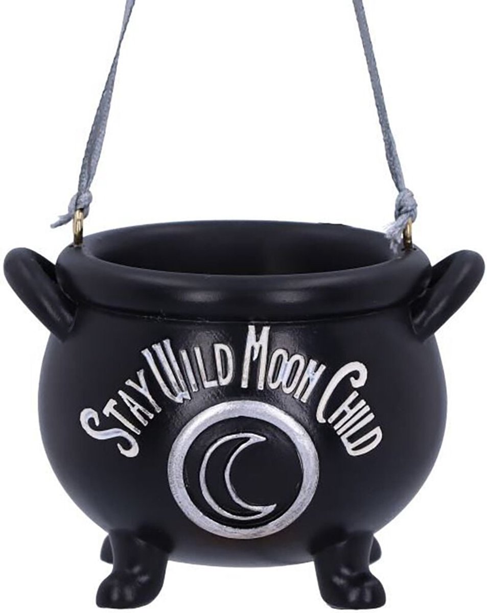 Kerstballen met neutrale kleuren en Moon Child design van Nemesis Now.