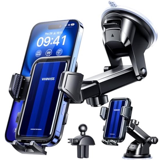 Vrachtwagentelefoonhouder – 42,9 Cm Lange Arm – Super Zuignap – Voor Dashboard En Voorruit – Geschikt Voor Zware Voertuigen