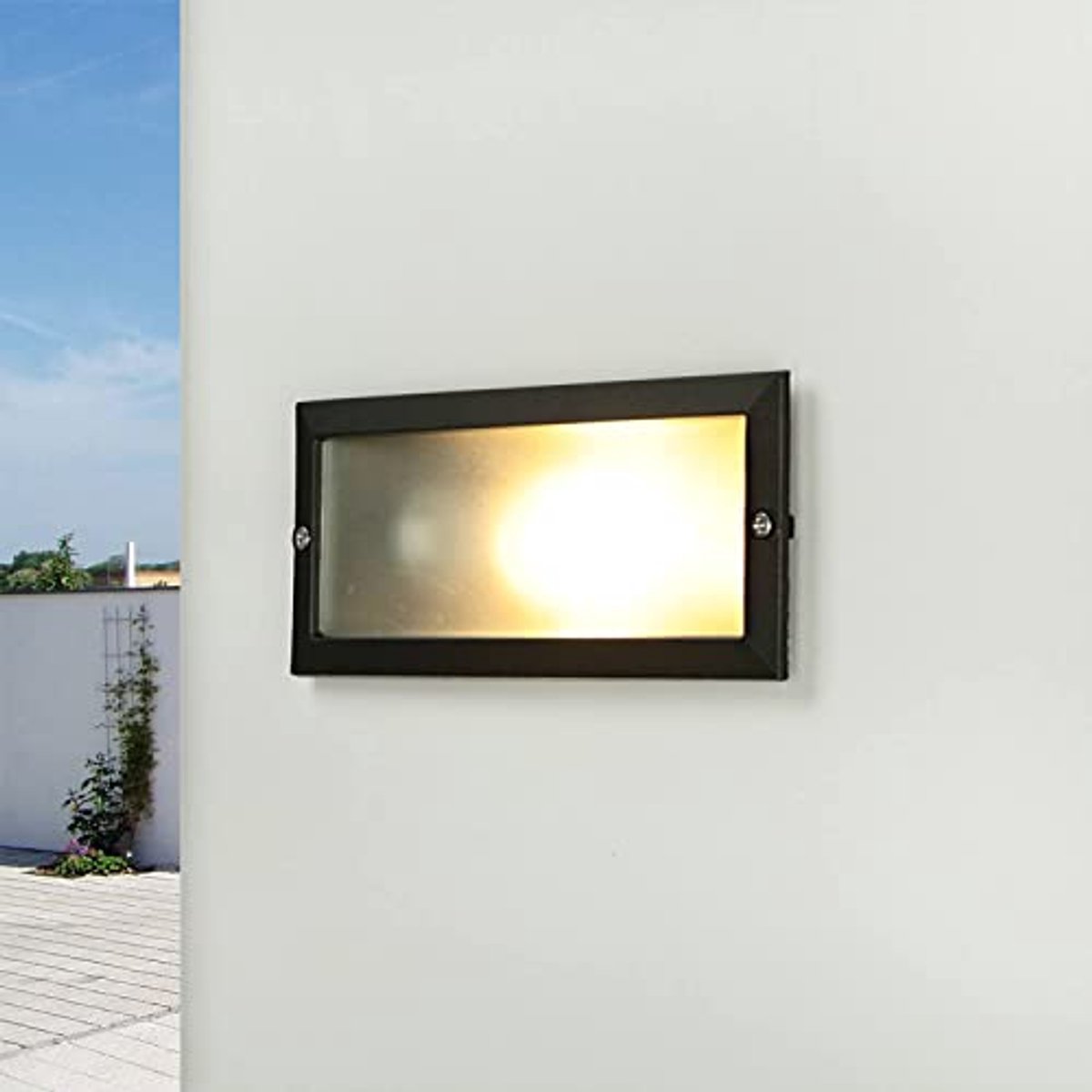 Moderne Inbouwbuitenlamp van Glas en Aluminium voor Terras en Tuin - IP65, E27 Max 18W