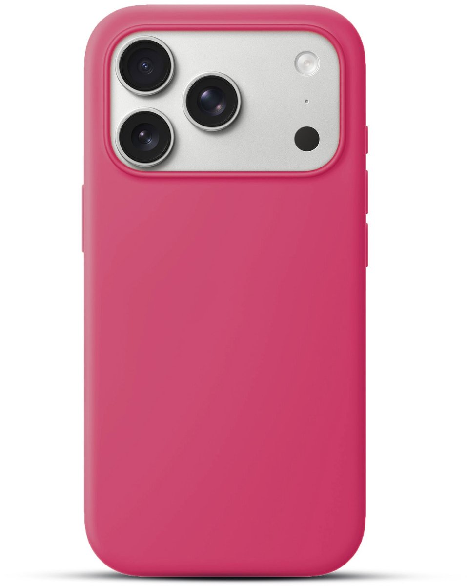 Solidenz Roze Siliconen Case geschikt voor iPhone 17 Pro Max hoesje compatibel met MagSafe - Royal Fuchsia