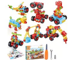 K&R Ventures® Bouwset voor Kinderen – 287 delige Schroefbouwblokken met Schroevendraaiers – Educatief STEM Speelgoed voor Jongens & Meisjes – Creatieve Ontwerpset – Cadeau voor Kerst & Verjaardag