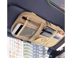Zonneklep Organizer voor Auto met Multifunctionele Opslagpouch en Ritsnet