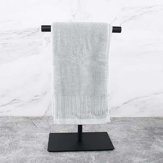 Foto: Trendfield handdoekhaakjes zelfklevend zwart 2 vierkante zwarte handdoek haakjes handdoekhaak zwart