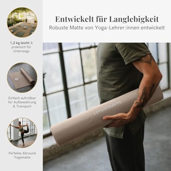 Yoga- en Pilatesmat 5mm Dikte - Huidvriendelijk en Antislip voor Beginners en Gevorderden — afbeelding 2