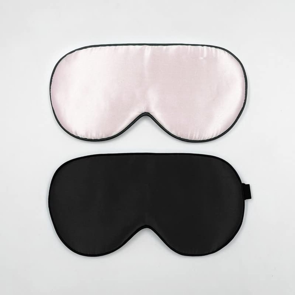 100% Zijde Oogmasker 2 Stuks - Verstelbare Luxe Slaapmaskers voor Rustgevende Nachten