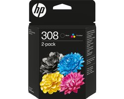 HP 308 Pack de 2 cartouches d'encre combo noires/tricolores originales