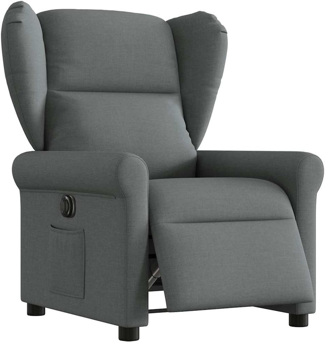 vidaXL Fauteuil - elektrisch - verstelbaar - stof - donkergrijs
