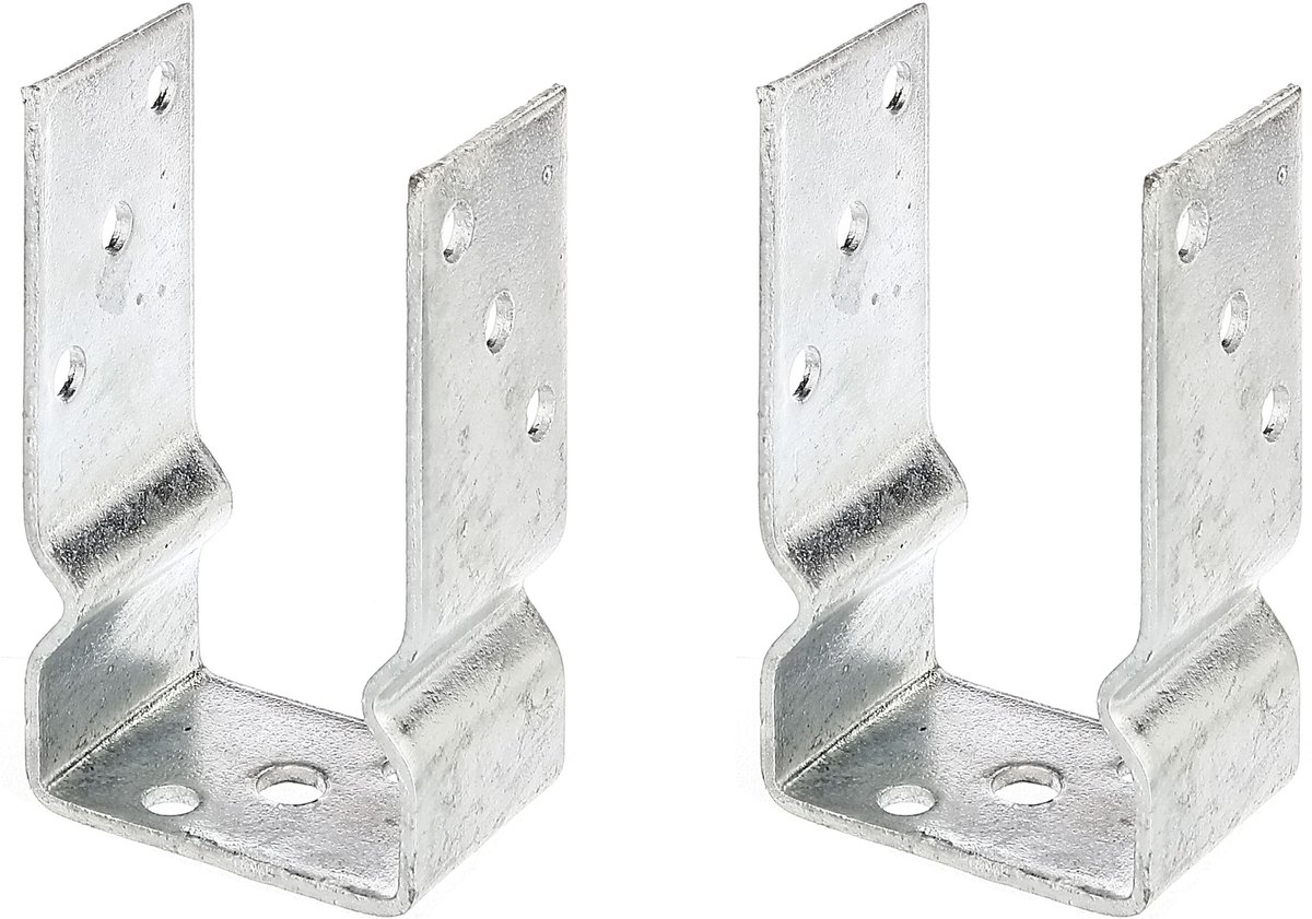 Alberts 2 x U-paaldrager, 81x150 mm, thermisch verzinkt, voor opschroeven, diepte 60 mm