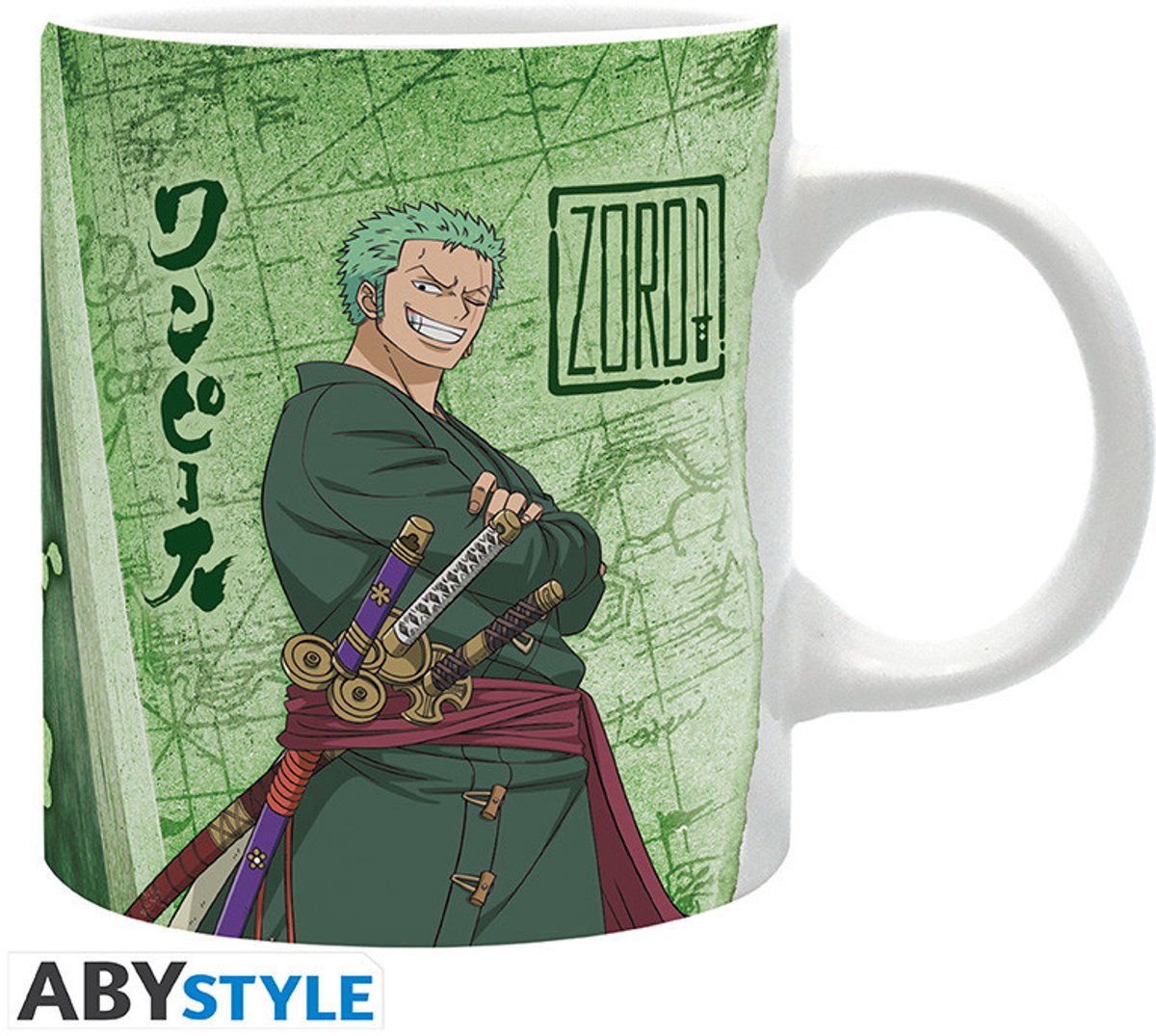 One Piece Zoro Unisex Kop - meerkleurig - Standard