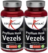 Lucovitaal - Psyllium Husk Vezels - 2 x 60 capsules - Voordeelverpakking