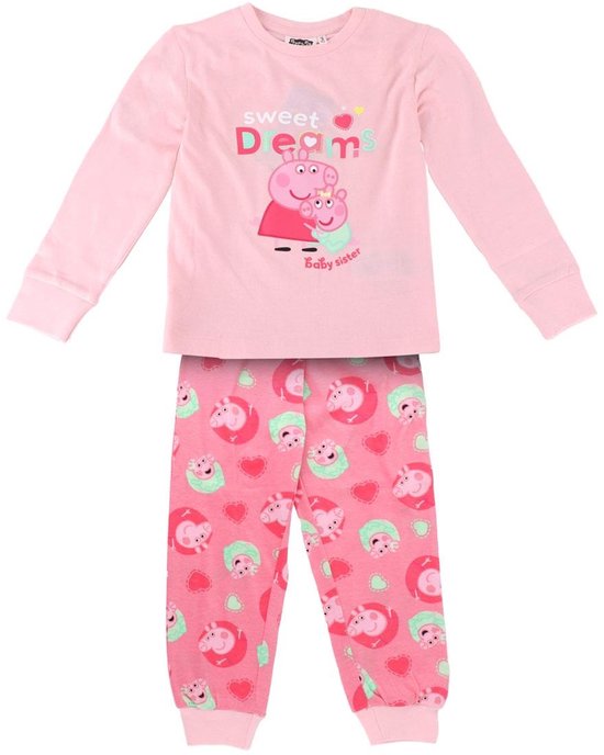 Pyjama Peppa Pig Filles – Pyjama rose pour enfants – 100 % Katoen – Vêtements de nuit confortables
